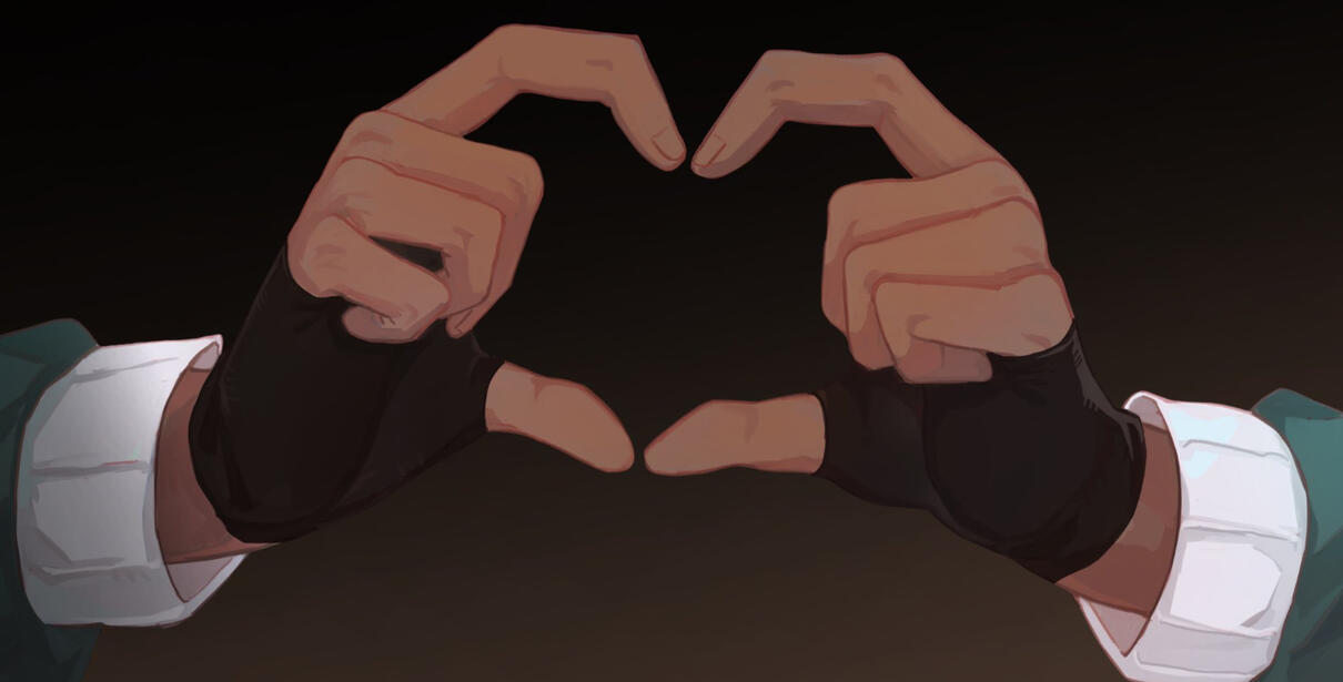 Heart Hands Illustration